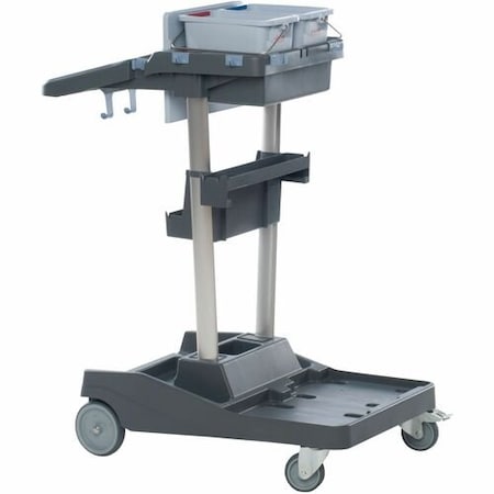 Vileda Professional Cart, w/Buckets/Shelf, 36-1/5inx20-3/10inx44-3/10in, GY VLD143724